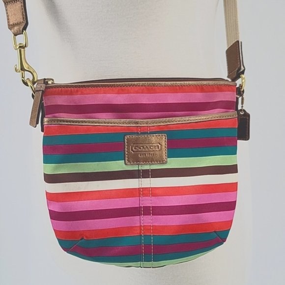 Coach Legacy Stripe RARE 65th Anniv. Crossbody Bag  display picture 1